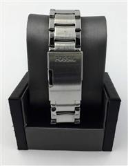 FOSSIL #BQ1070 DAY/DATE ALL STAINLESS STEEL WATCH.